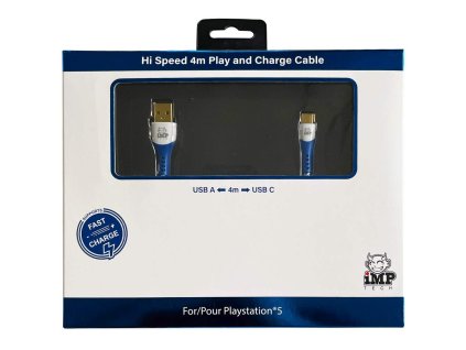 IMP 4m Braided Fast Charge Cable PS5