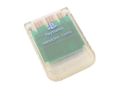 PS1 PSX paměťová karta 1MB originální transparent