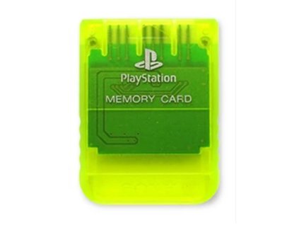 PS1 PSX paměťová karta 1MB originální žlutá