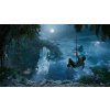 Shadow of the Tomb Raider Xbox One – Lara Croft se houpe na laně nad mořským útesem